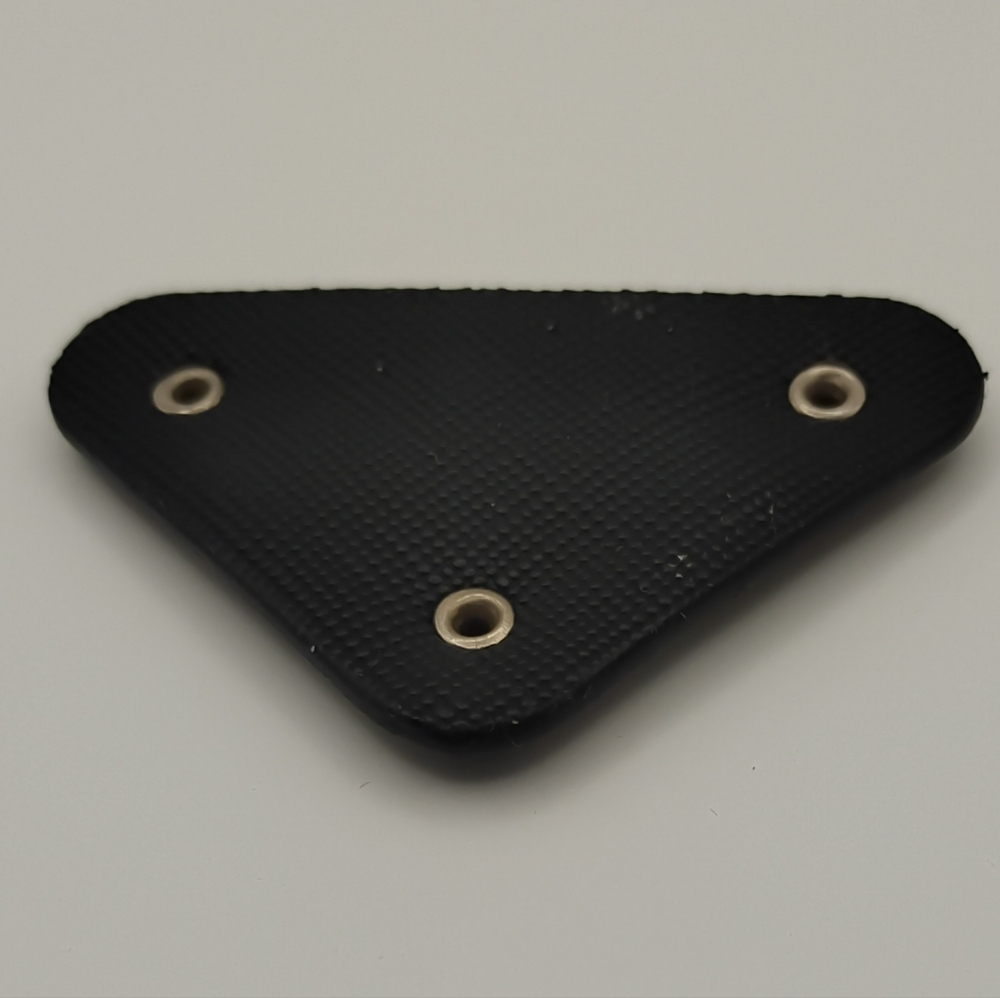 ONLY 1 LEFT Prada Black and Silver Triangle Logo Patch - Picture 2 of 3